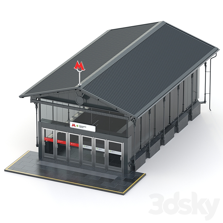 subway pavilion 3DS Max - thumbnail 1