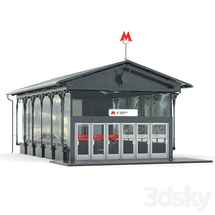 subway pavilion 3DS Max - thumbnail 2