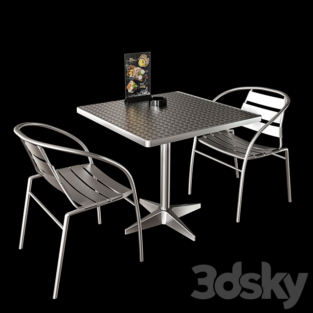 Summer cafe 2 3DS Max Model - thumbnail 2