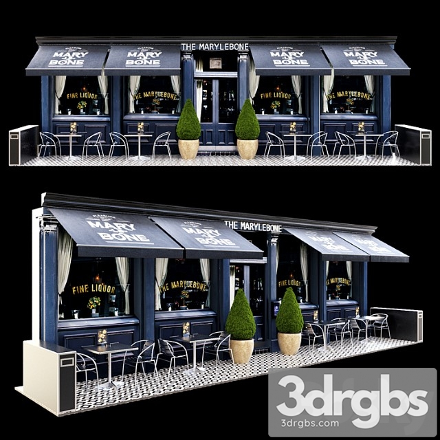 Summer cafe 2 3dsmax Download - thumbnail 1