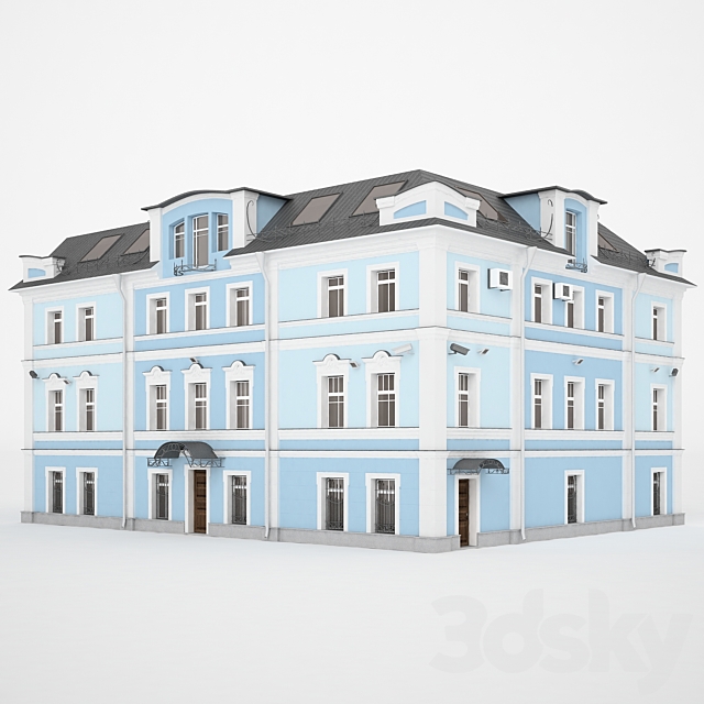 The building of Moscow Street. Big Glade 2 _ 10s7 3ds Max - thumbnail 1