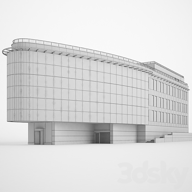 The building of Moscow Street. Garden-Karetnaya 3str1 3DS Max Model - thumbnail 2