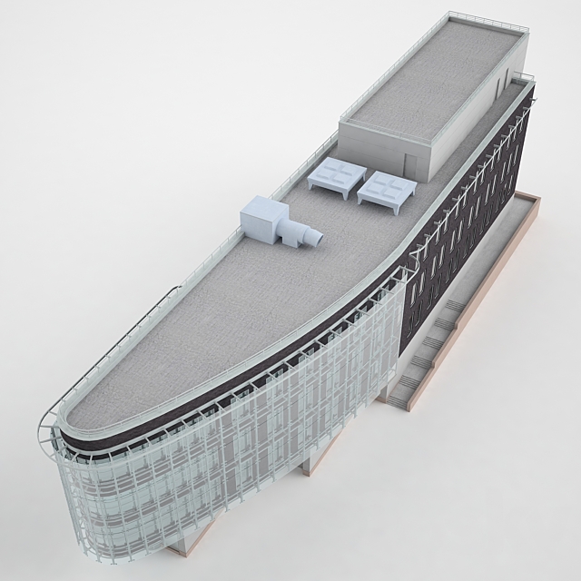 The building of Moscow Street. Garden-Karetnaya 3str1 3DS Max Model - thumbnail 3