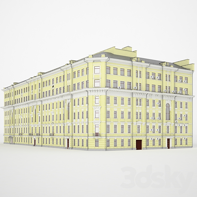 The building of Moscow Street. Kadashёvskaya embankment 6_1 _ 2S1 3ds Max - thumbnail 1