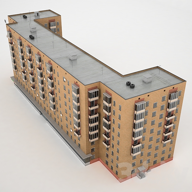 The building of Moscow Street. Warsaw highway 13 3ds Max - thumbnail 2