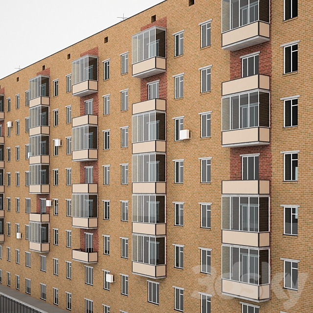 The building of Moscow Street. Warsaw highway 13 3ds Max - thumbnail 3