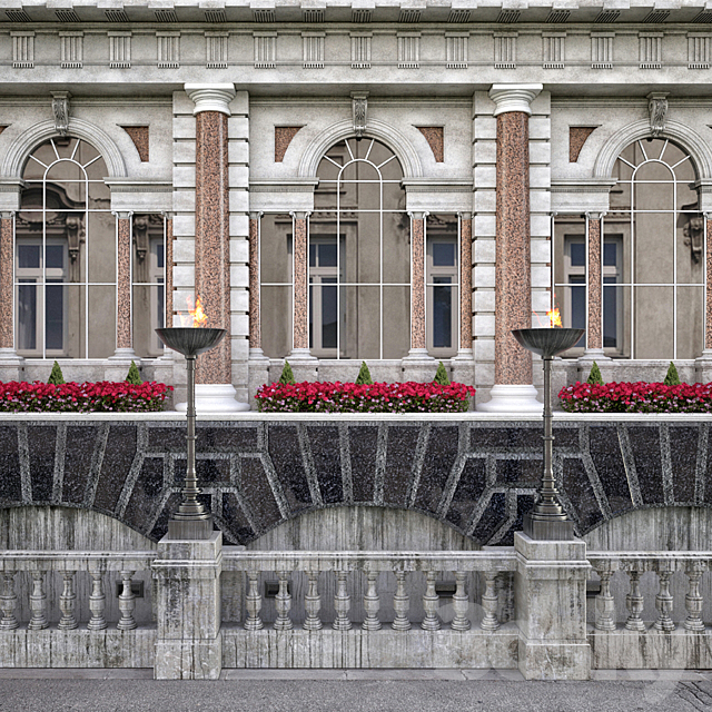 The facade Fleet Street Historical Building London 3ds Max - thumbnail 1