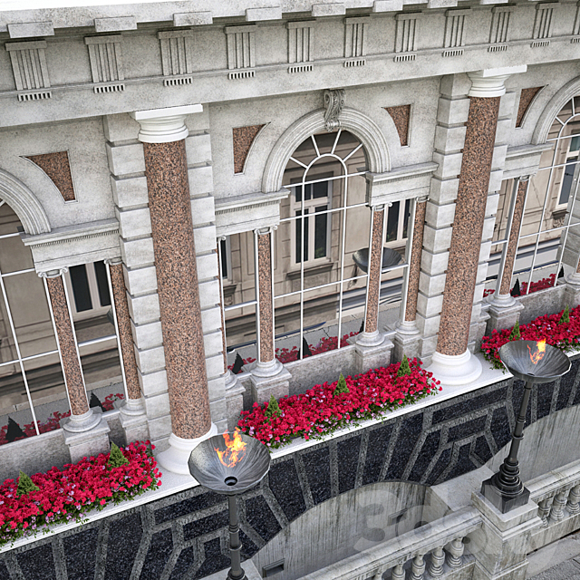 The facade Fleet Street Historical Building London 3ds Max - thumbnail 2