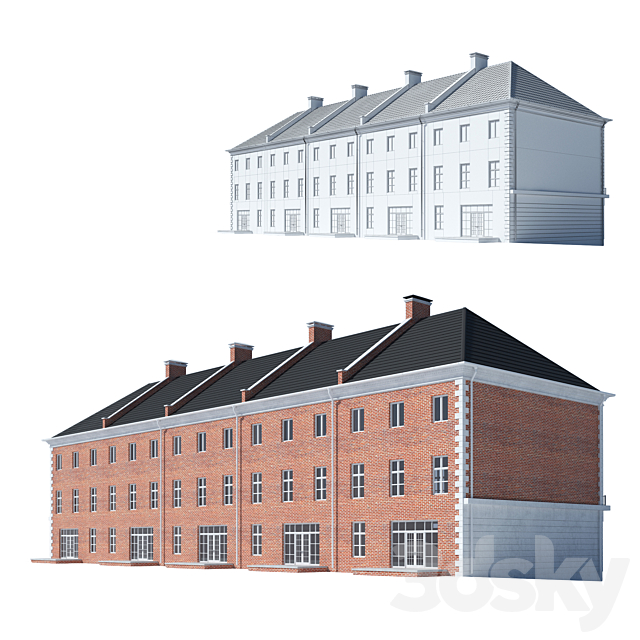 Townhouse 3DSMax File - thumbnail 2