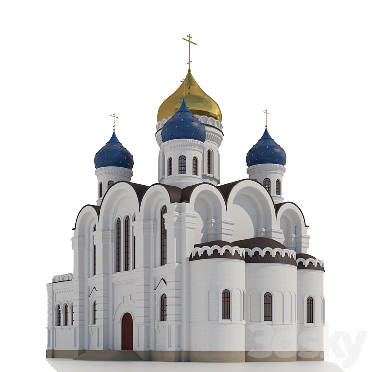 Transfiguration Cathedral. St. Nicholas Ugreshsky Monastery 3DS Max - thumbnail 1