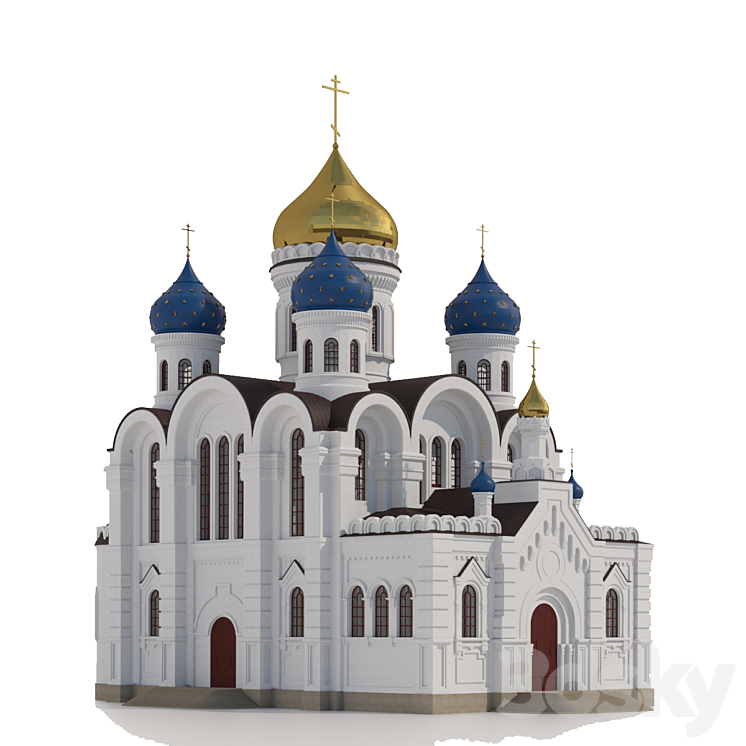 Transfiguration Cathedral. St. Nicholas Ugreshsky Monastery 3DS Max - thumbnail 2