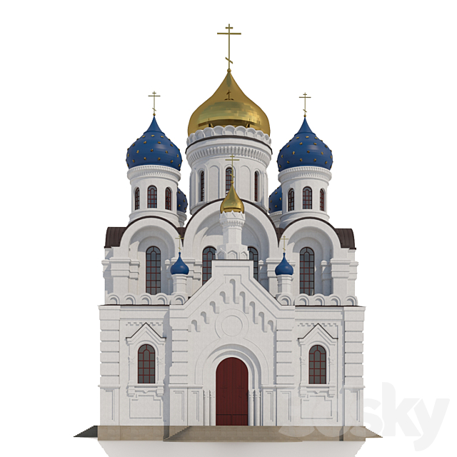 Transfiguration Cathedral. St. Nicholas Ugreshsky Monastery 3DSMax File - thumbnail 3