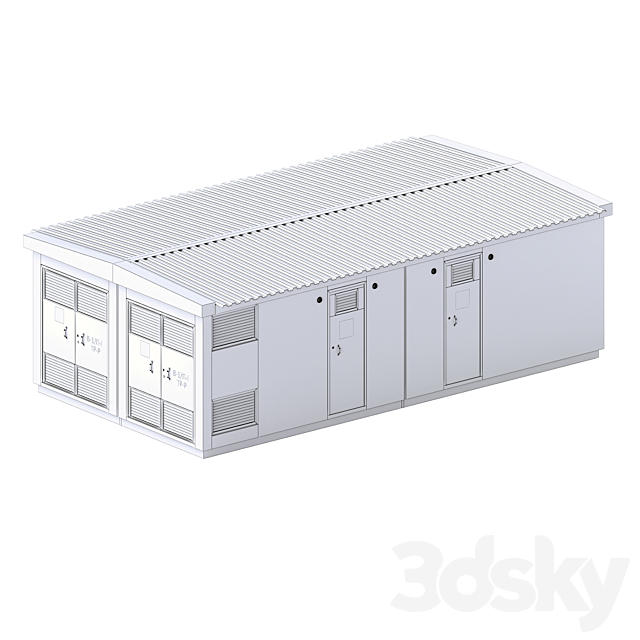 Transformer substation 3DS Max Model - thumbnail 3