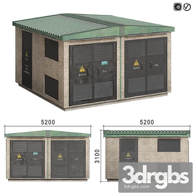 Transformer substation 3dsmax Download - thumbnail 1