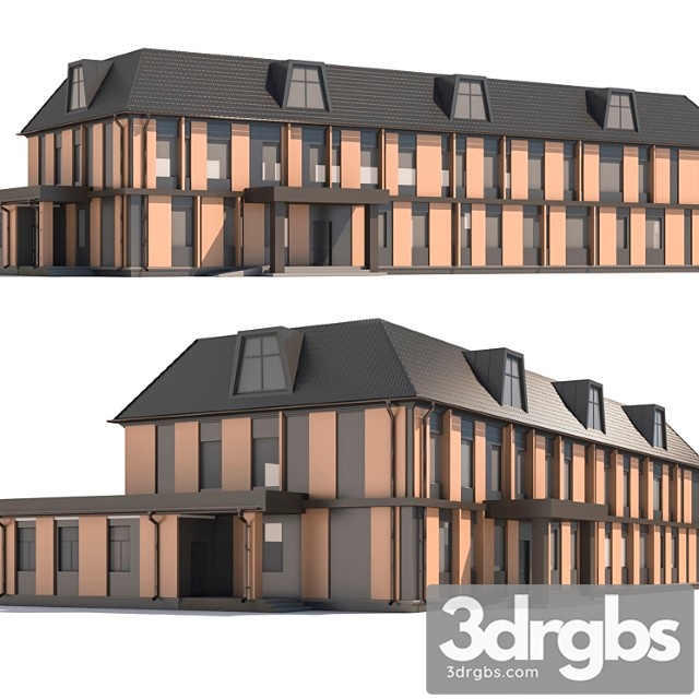 Two Storey Municipal Building 3dsmax Download - thumbnail 1