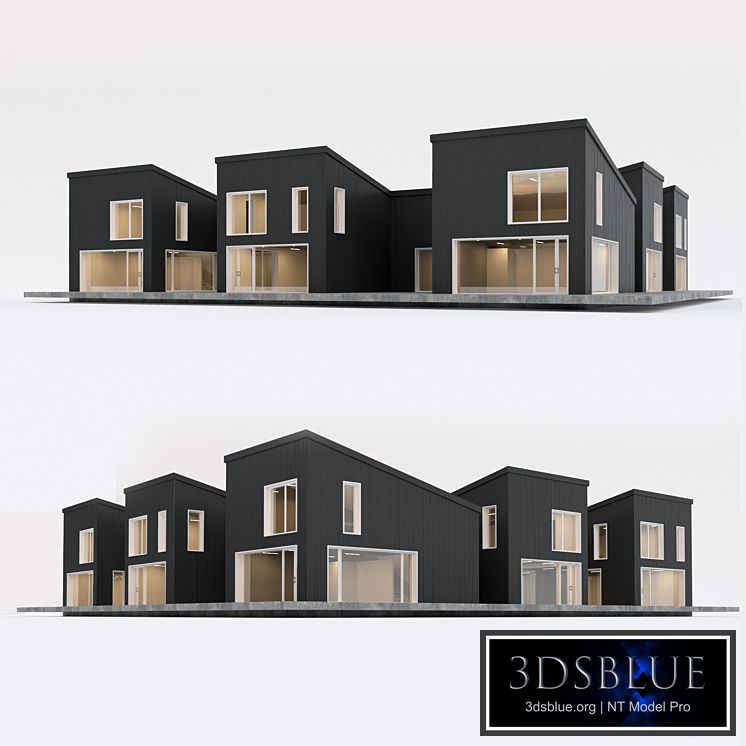 Two-storey residential building. Prefab house. 8 3DS Max - thumbnail 3