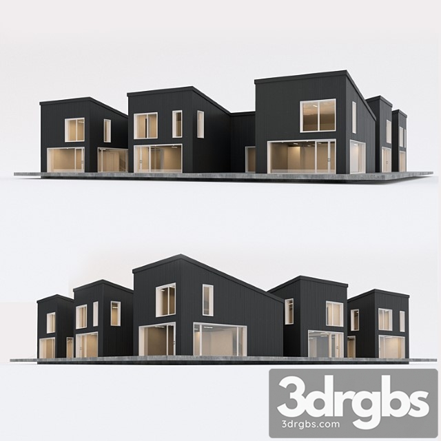 Two Storey Residential House Prefabricated House 8 3dsmax Download - thumbnail 1