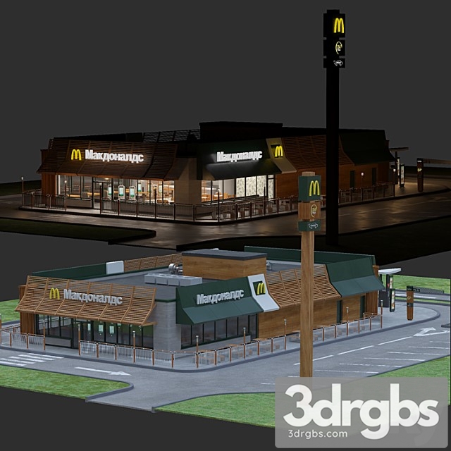 Typical mcdonald’s restaurant 3dsmax Download - thumbnail 1