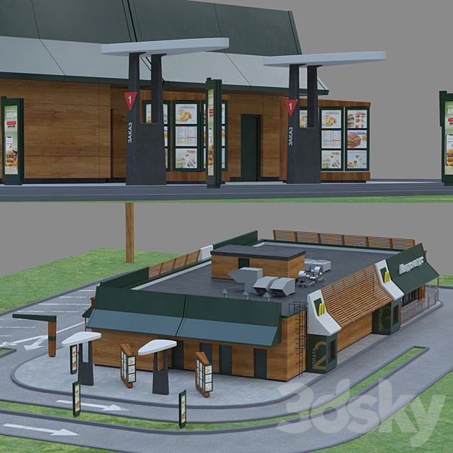 Typical McDonald’s Restaurant 3DSMax File - thumbnail 2