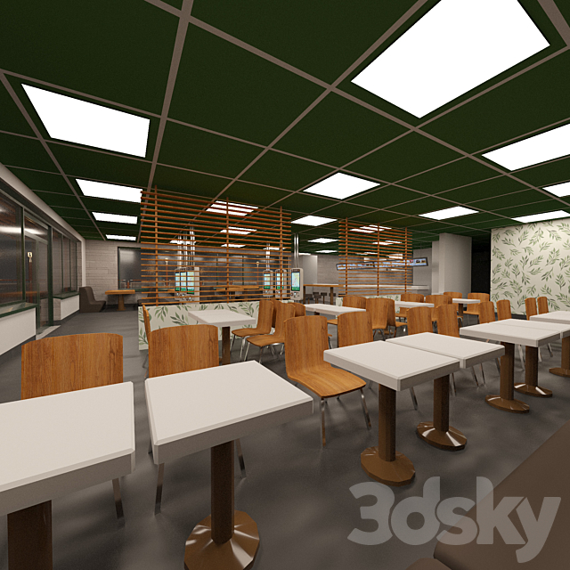 Typical McDonald’s Restaurant 3DSMax File - thumbnail 4