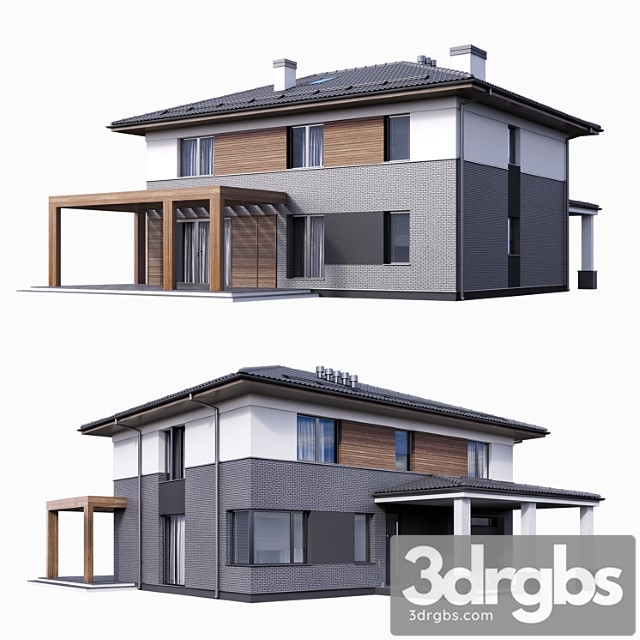 Villa 003 3dsmax Download - thumbnail 1