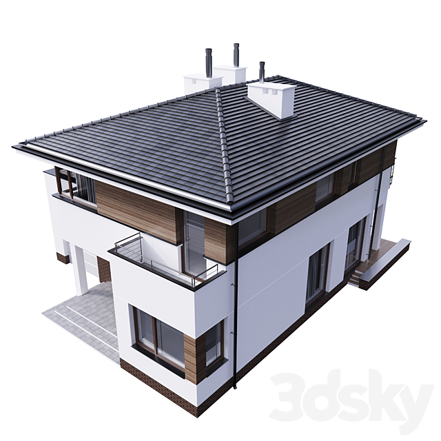 Villa 3DS Max Model - thumbnail 4