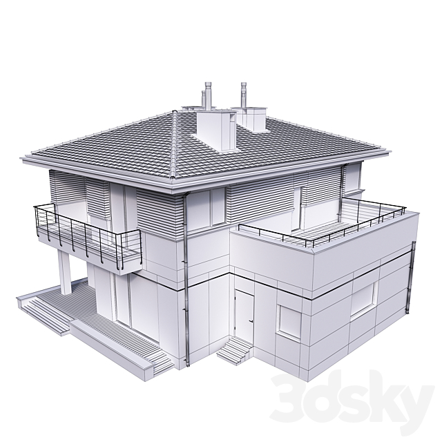 Villa 3DS Max Model - thumbnail 5