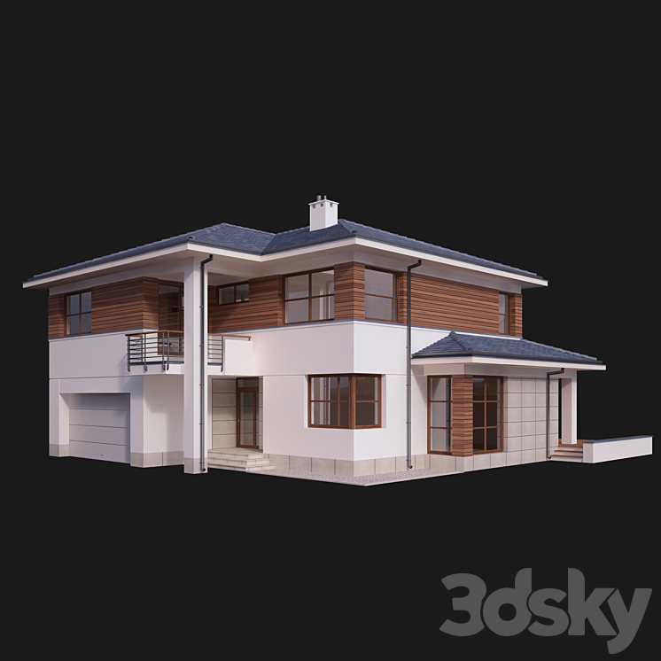 Villa house 3DS Max - thumbnail 1