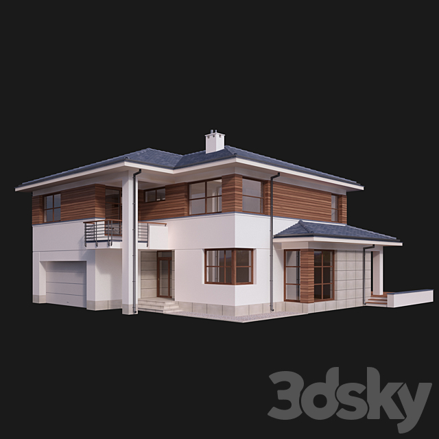 Villa house 3DSMax File - thumbnail 1