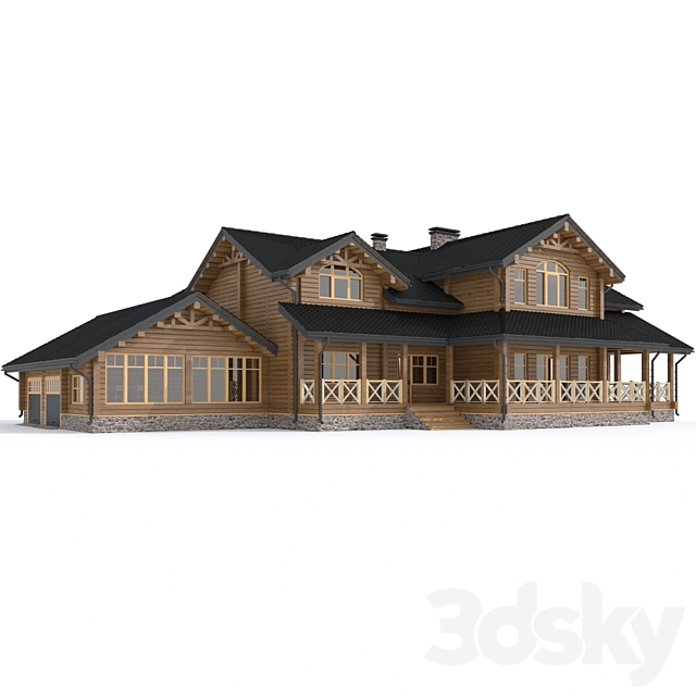 Wooden house 3DSMax File - thumbnail 1