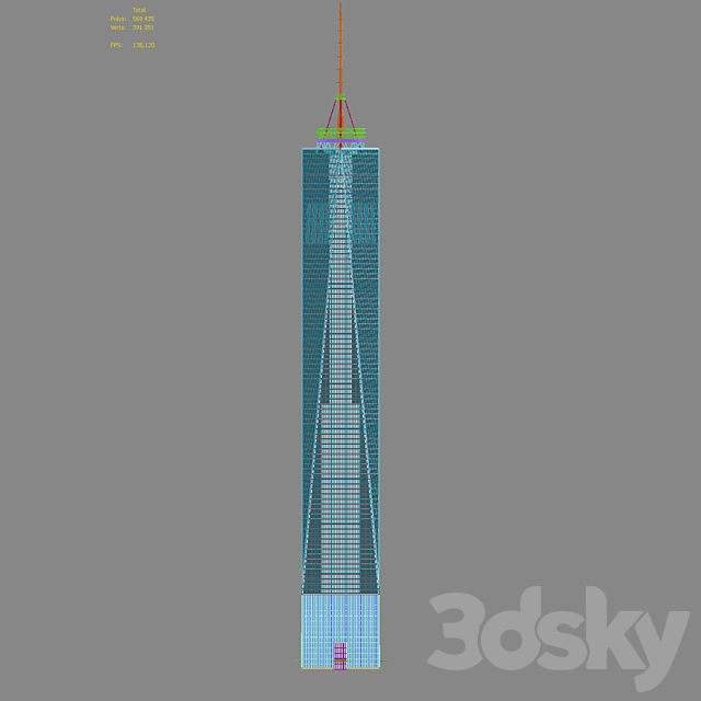 World Trade Center Building 3DSMax File - thumbnail 5