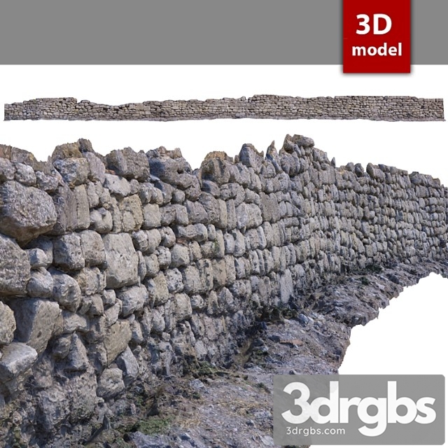 290 Stone Wall 3dsmax Download - thumbnail 1