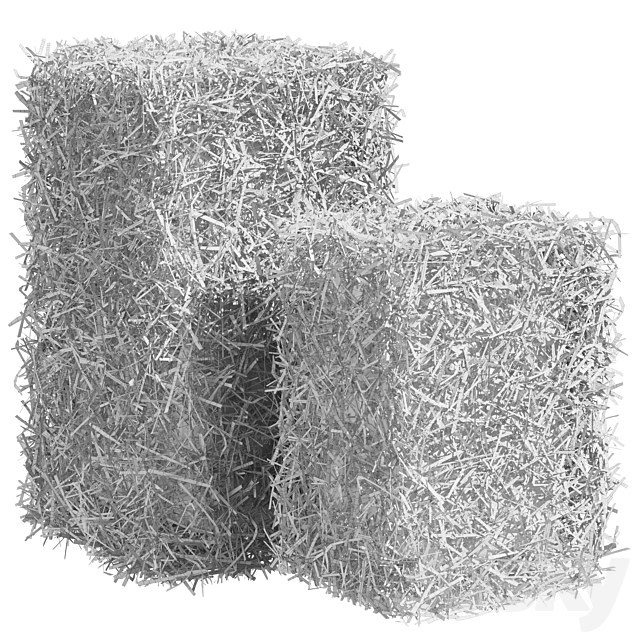 Bales of hay 3DS Max Model - thumbnail 2