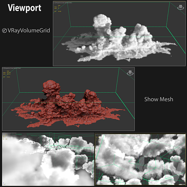 clouds – 3D Volumetric cloud 3DS Max Model - thumbnail 3