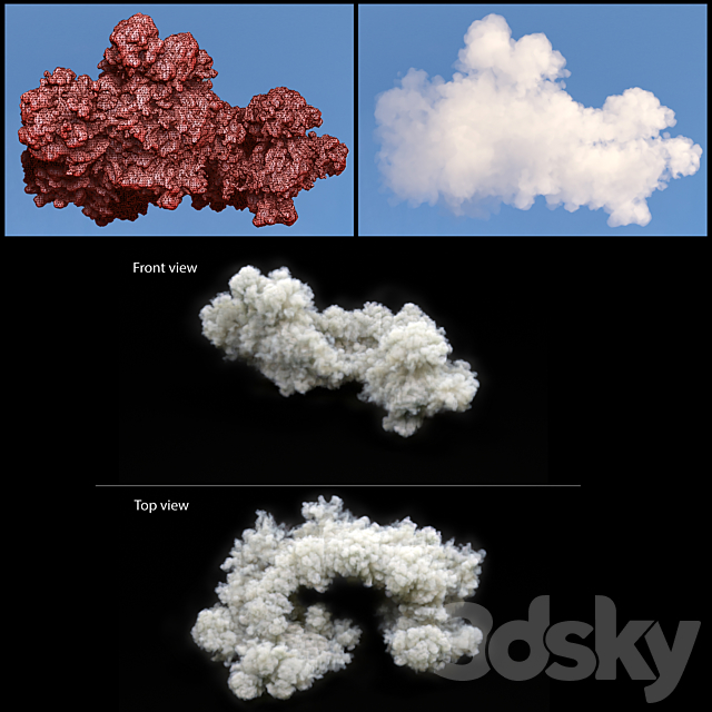 clouds – 3D Volumetric cloud 3DS Max Model - thumbnail 5