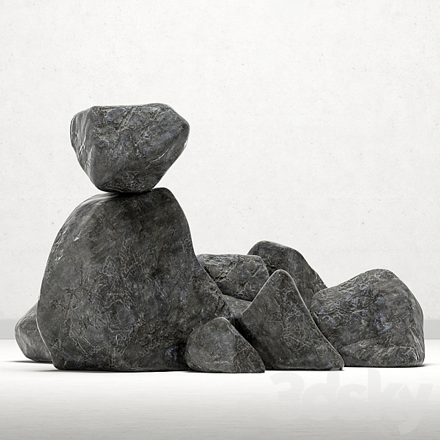 Collection rock stone _ Collection of rock stones 3DSMax File - thumbnail 1