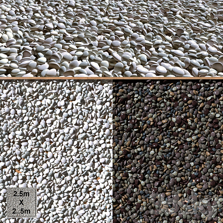 DARK AND LIGHT PEBBLES 3DS Max - thumbnail 1