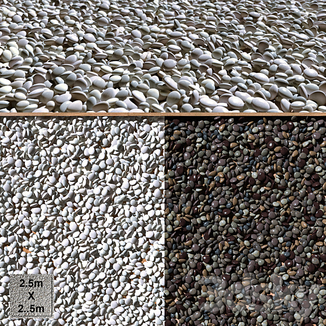 DARK AND LIGHT PEBBLES 3DSMax File - thumbnail 1