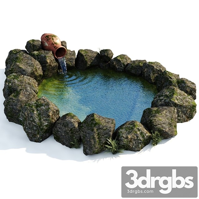 Decorative pond 2 3dsmax Download - thumbnail 1