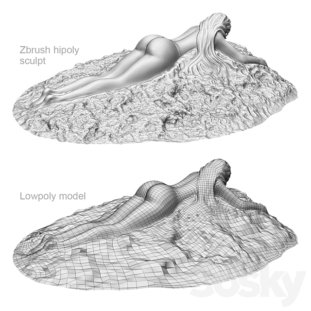 Figure of sand 3ds Max - thumbnail 3