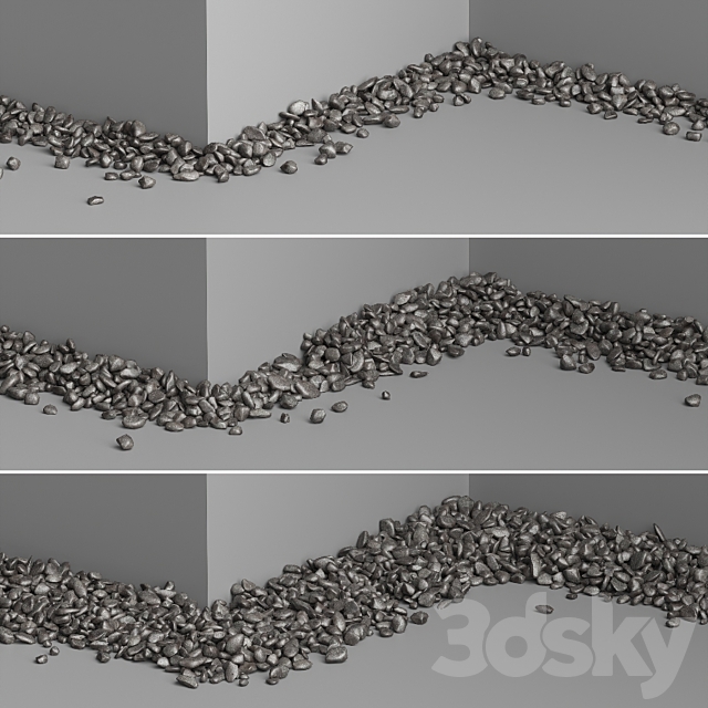 Gradient Pebbles Paths 01 (16-54 mm) 3DS Max Model - thumbnail 4