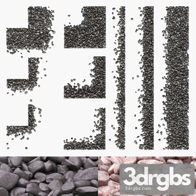 Gradient Pebbles Paths 16 54 mm 3dsmax Download - thumbnail 1