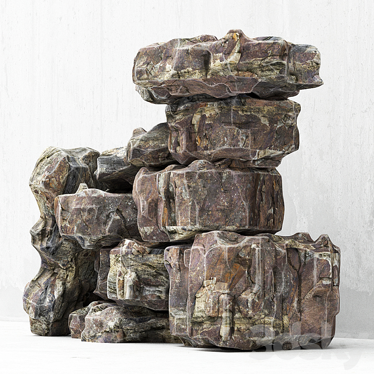 Granite rock stone 3DS Max - thumbnail 2