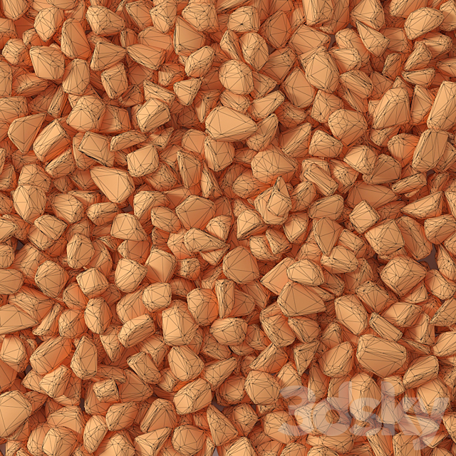 Gravel splinter decor Big kit n2 _ gravel chip for decor 3DSMax File - thumbnail 5