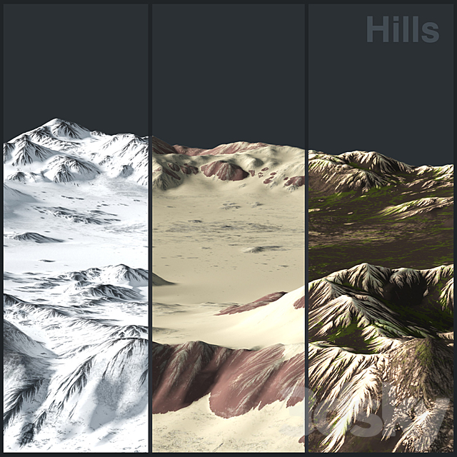 Hills 3ds Max - thumbnail 1