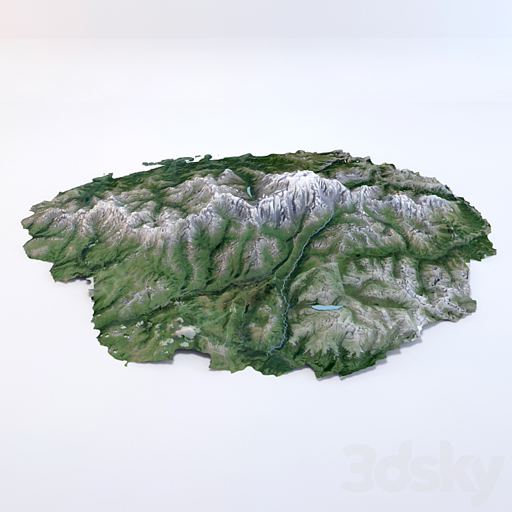 Mountain Beluha 3DS Max - thumbnail 2