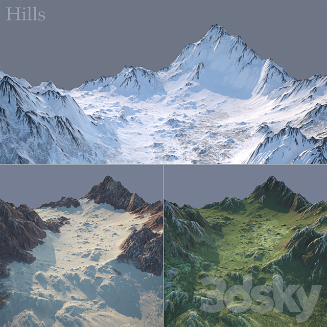 Mountain valley 3ds Max - thumbnail 1