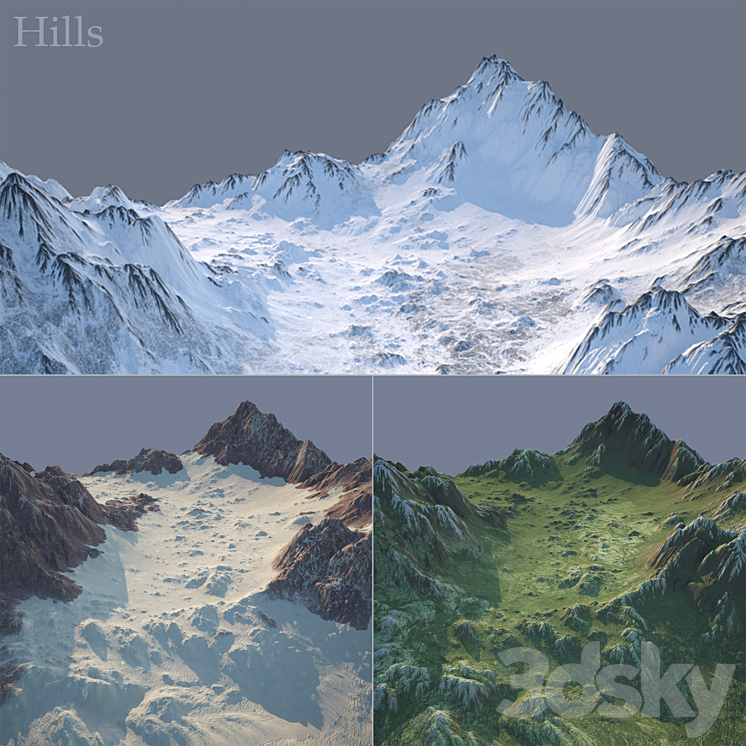 Mountain valley 3DS Max - thumbnail 1