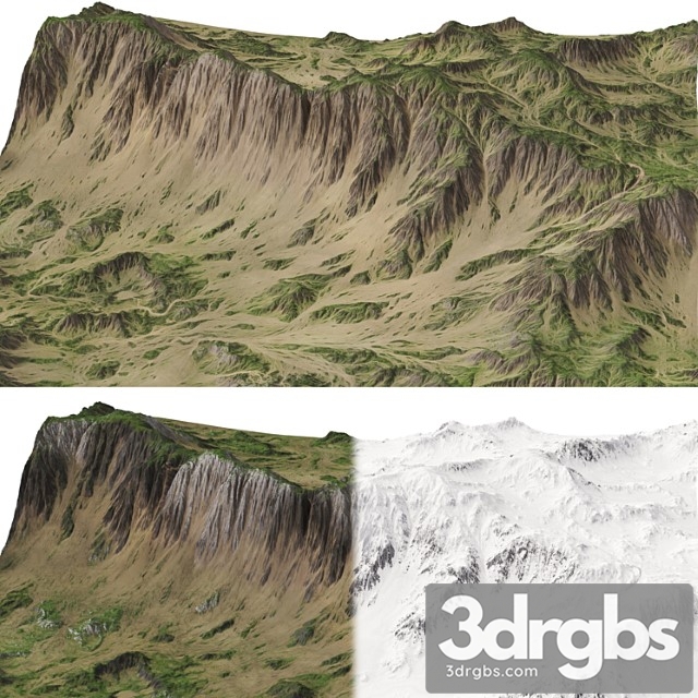 Mountains Terrain 3 Textures 3dsmax Download - thumbnail 1