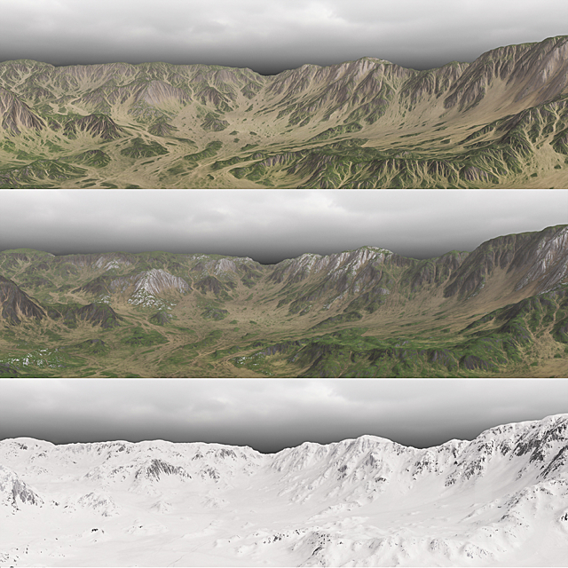 Mountains Terrain – 3 textures 3DSMax File - thumbnail 4